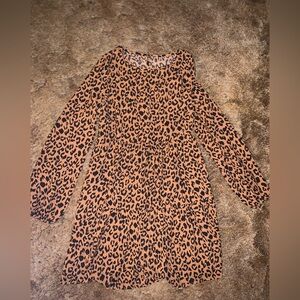 SHEIN Leopard Print Dress - Black and Tan